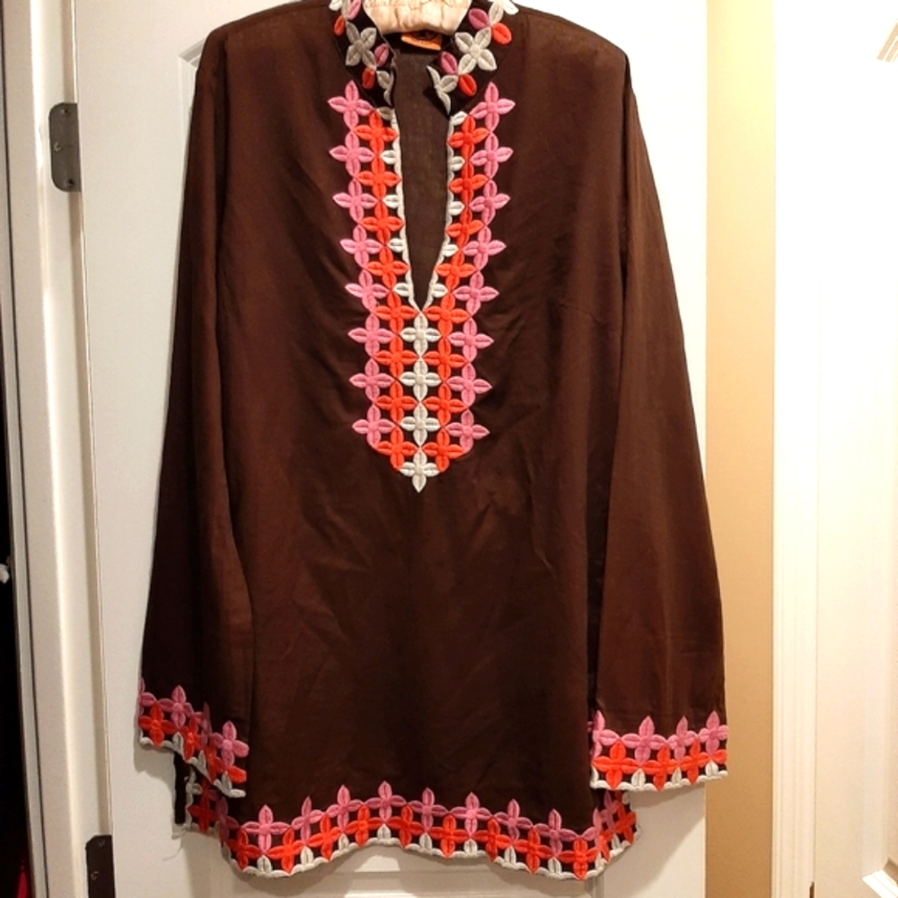 Tory burch Embroidered Tunic size 6